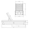 Highwood Usa Commercial Grade Chaise Lounge Outdoor Furniture for Pool, Patio CM-LNGSQ61-EUC - alternate 3